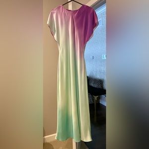 NWT Zara Flutter Sleeve Tie Dye Maxi Dress - Size L - Sold Out